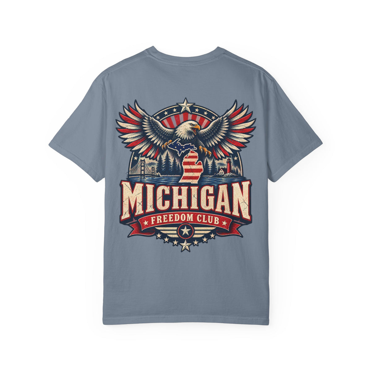 Michigan Freedom Club Unisex Comfort Color 1717 Streetwear Graphic Tee