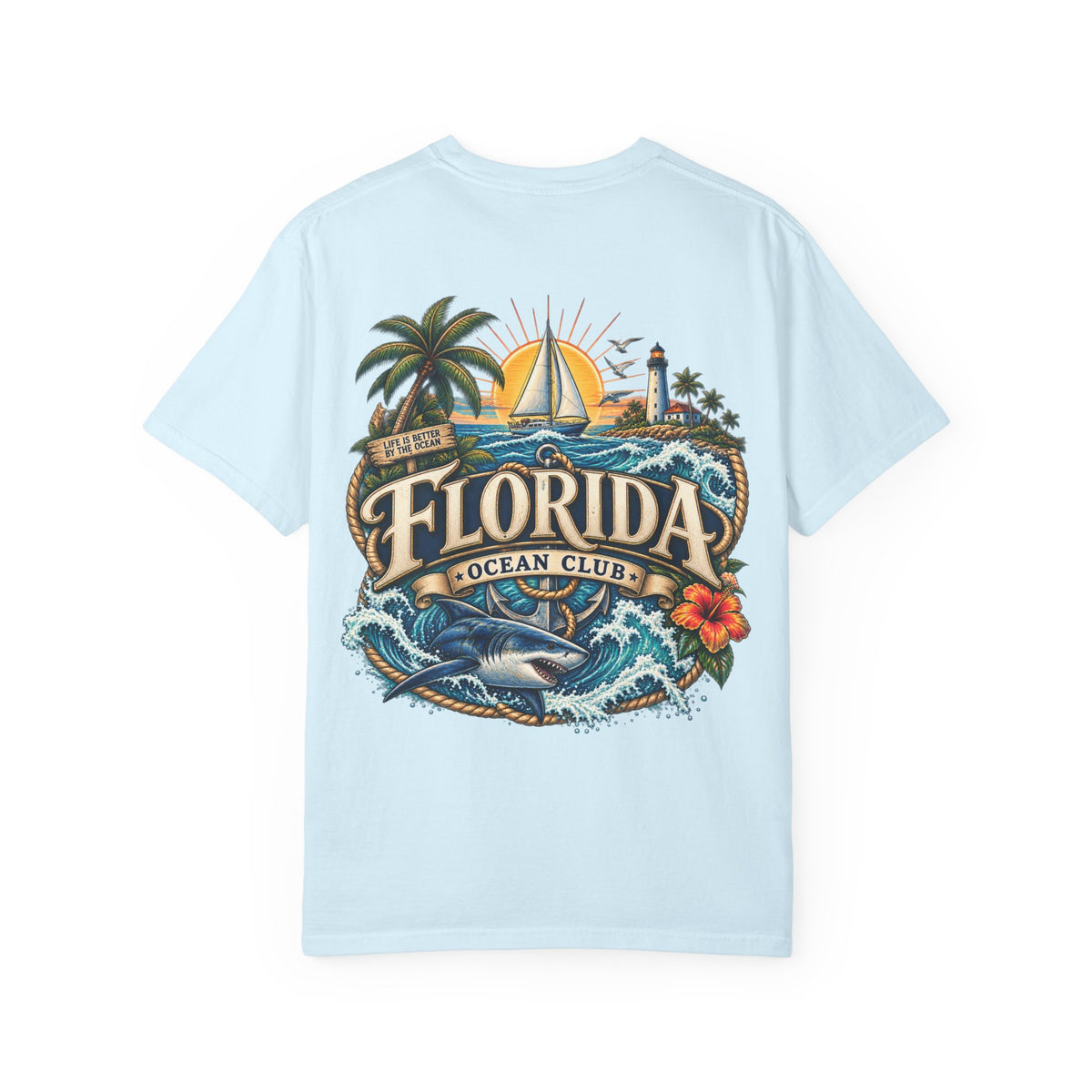 Florida Ocean Club Unisex Comfort Color 1717 Streetwear Graphic Tee