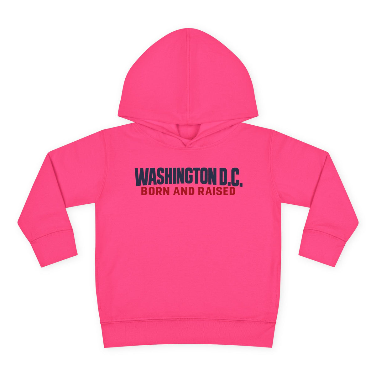 Washington DC Born and Raised Minimal Modern Unisex Toddler Pullover Fleece Hoodie