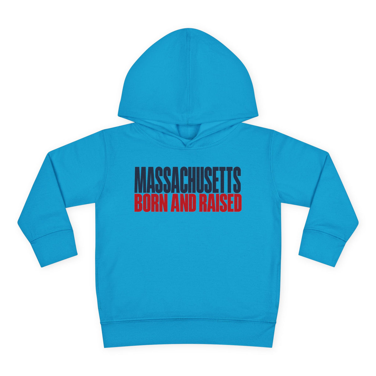 Massachusetts Born and Raised Modern Streetwear Unisex Toddler Pullover Fleece Hoodie