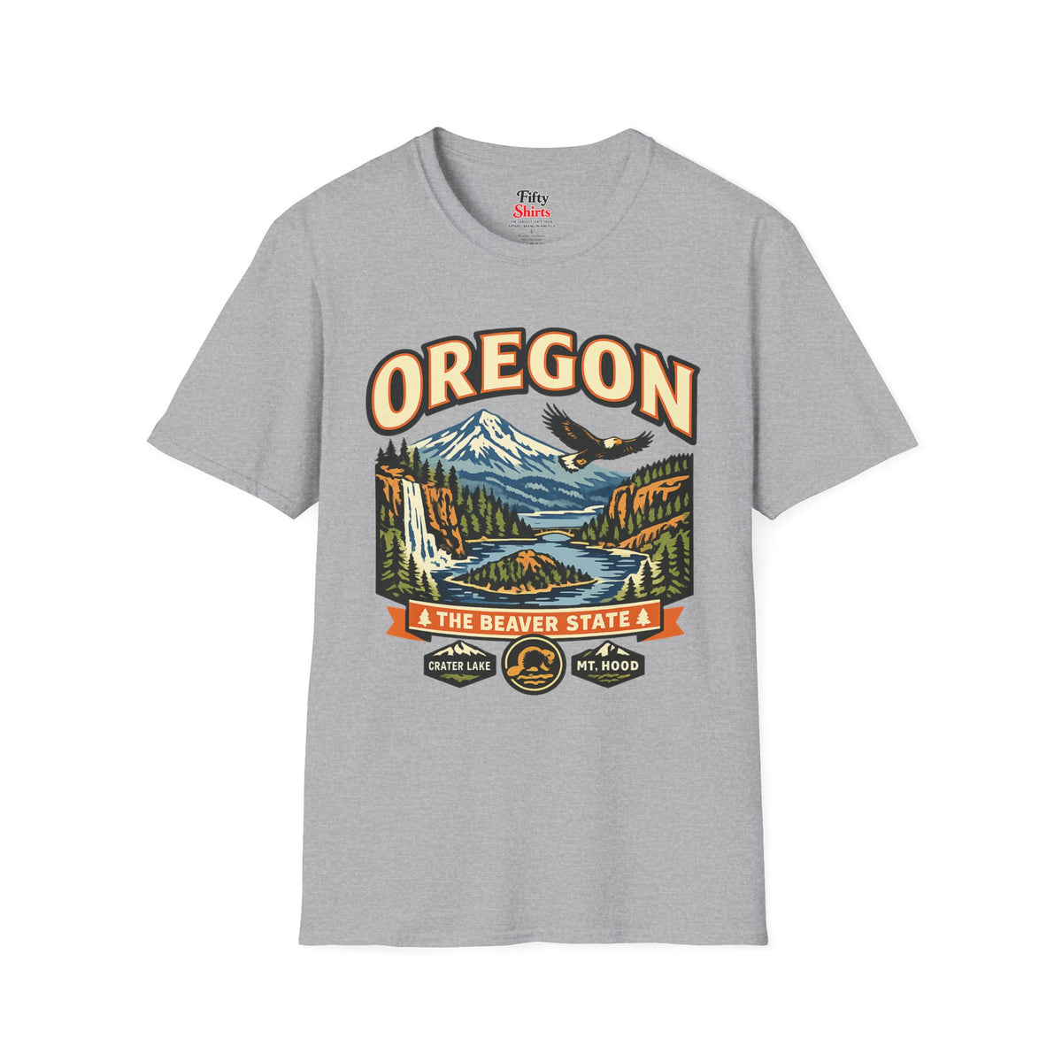 Oregon Beaver State Adventure Unisex Softstyle T Shirt State Pride Graphic Tee Collections FS03