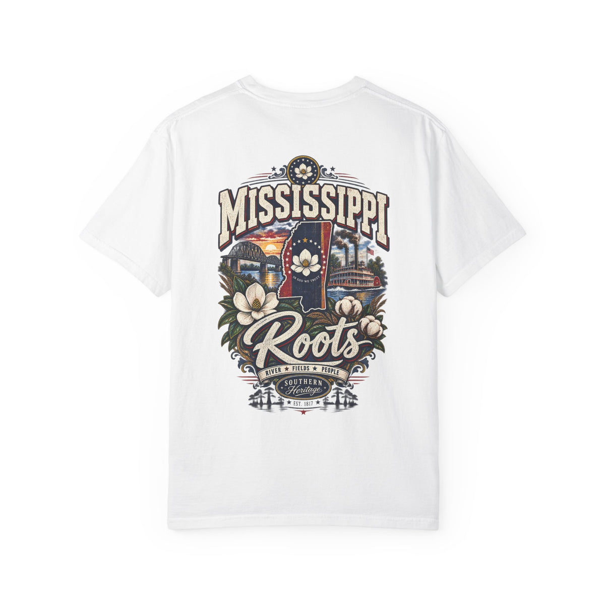 Mississippi Roots Unisex Comfort Color 1717 Streetwear Graphic Tee