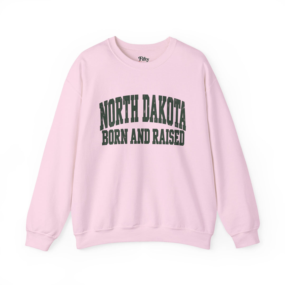 North Dakota Born and Raised Vintage Collegiate Unisex Sweatshirt Graphic