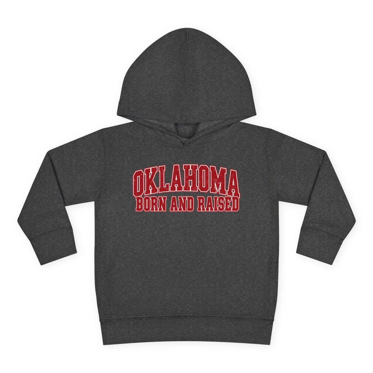 Oklahoma Born and Raised Vintage Collegiate Unisex Toddler Pullover Fleece Hoodie