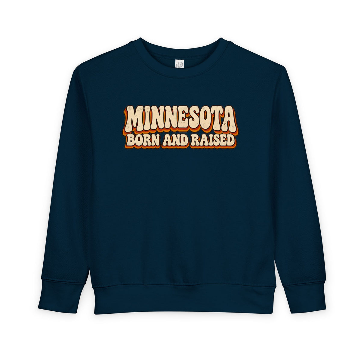 Minnesota Born and Raised Retro 1970s Unisex Toddler Sweatshirt