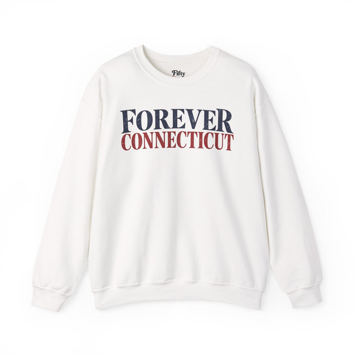 Forever Connecticut Unisex Crewneck Sweatshirt State Name Graphic