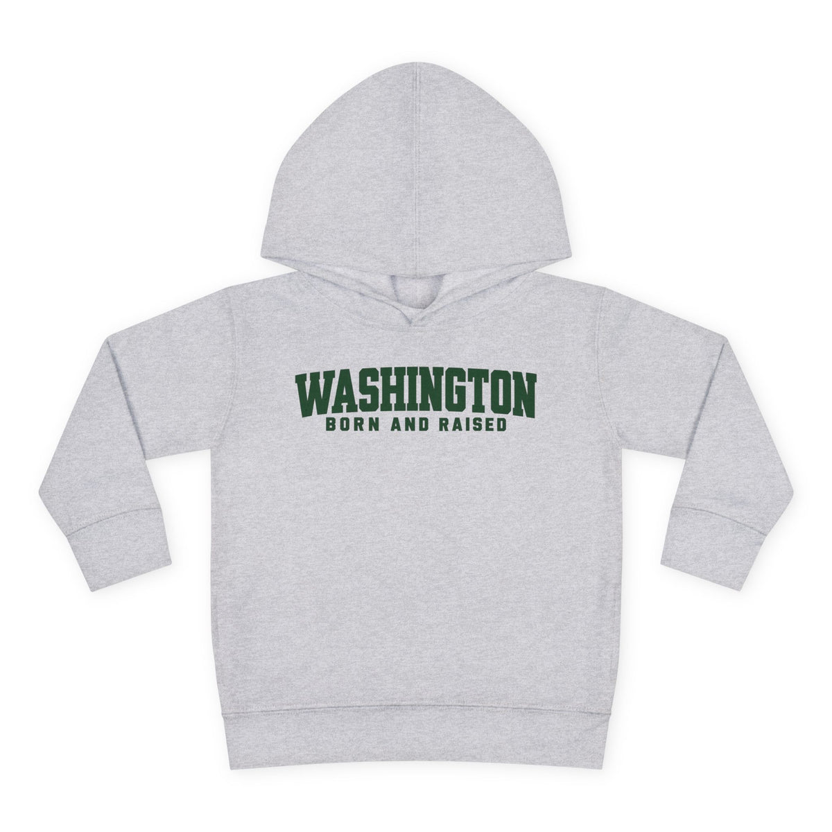 Washington Born and Raised Minimal Modern Unisex Toddler Pullover Fleece Hoodie