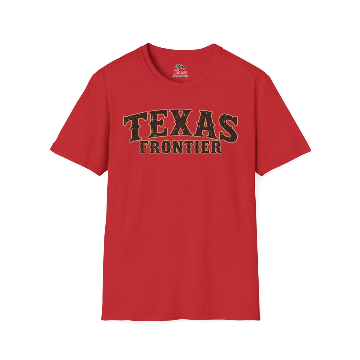 Texas Frontier Unisex Softstyle T Shirt State Name Graphic Tee
