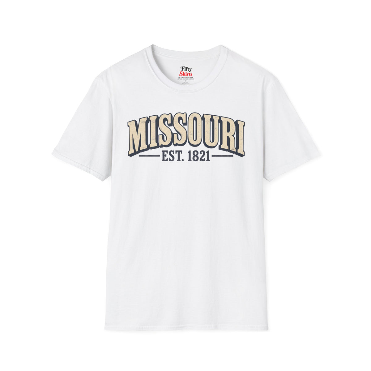 Missouri Est 1821 Unisex Softstyle T Shirt State Name Graphic Tee