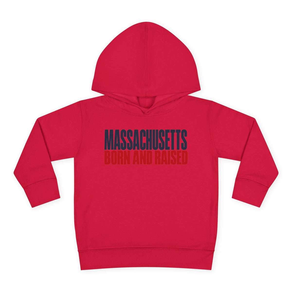 Massachusetts Born and Raised Modern Streetwear Unisex Toddler Pullover Fleece Hoodie