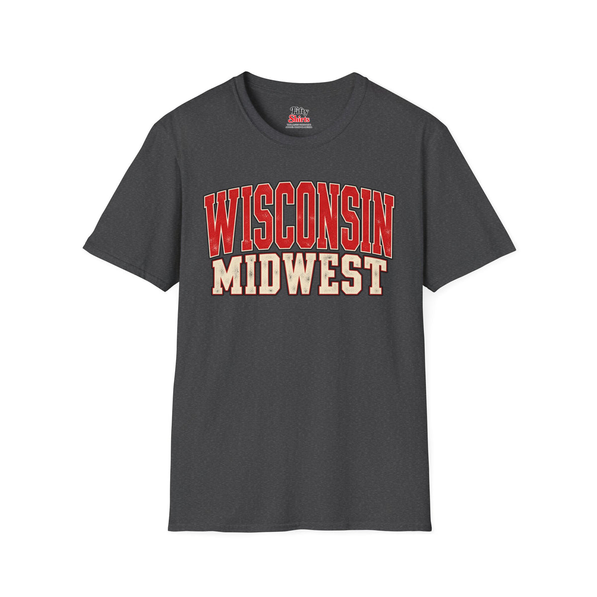 Wisconsin Midwest Unisex Softstyle T Shirt State Name Graphic Tee