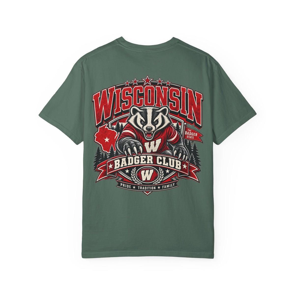 Wisconsin Badger Club Unisex Comfort Color 1717 Streetwear Graphic Tee