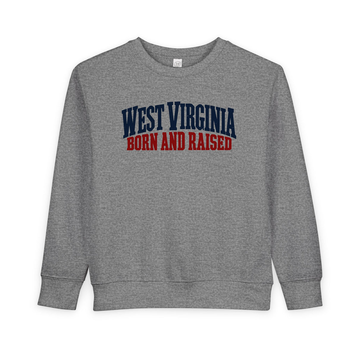 West Virginia Born and Raised Classic Americana Unisex Toddler Sweatshirt