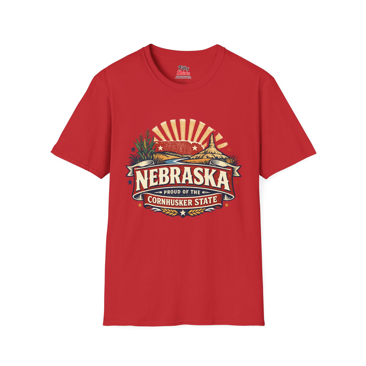 Nebraska State Pride Unisex Softstyle T Shirt State Pride Graphic Tee Collections FS03