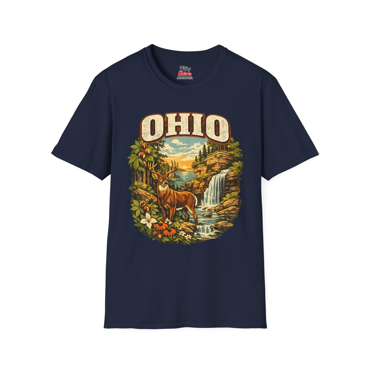 Ohio Wildlife Unisex Softstyle T Shirt State Pride Graphic Tee Collections FS03
