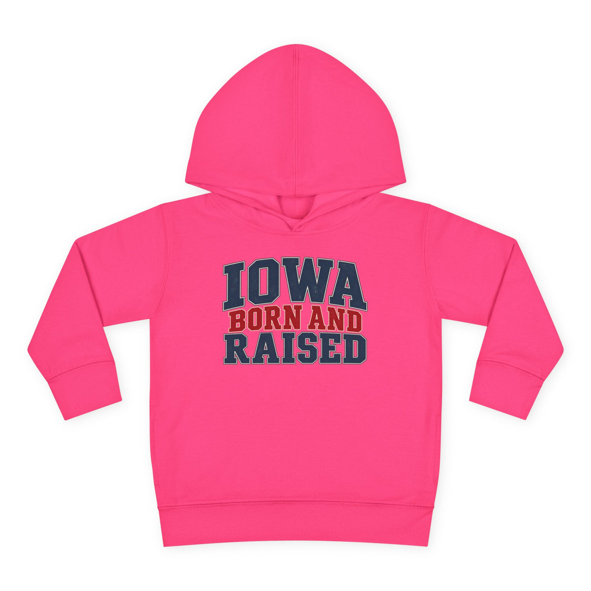 Iowa Born and Raised Classic Heritage Unisex Toddler Pullover Fleece Hoodie