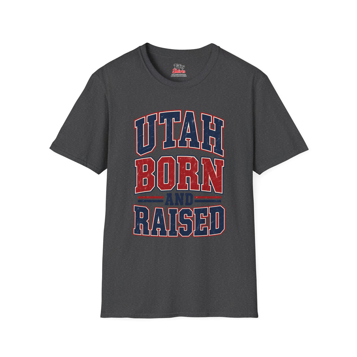Utah Born And Raised Unisex Softstyle T Shirt State Name Graphic Tee