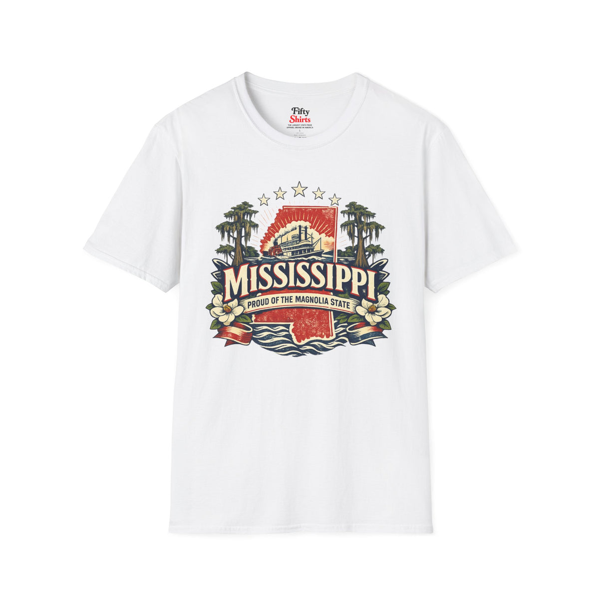 Mississippi State Pride Unisex Softstyle T Shirt State Pride Graphic Tee Collections FS03