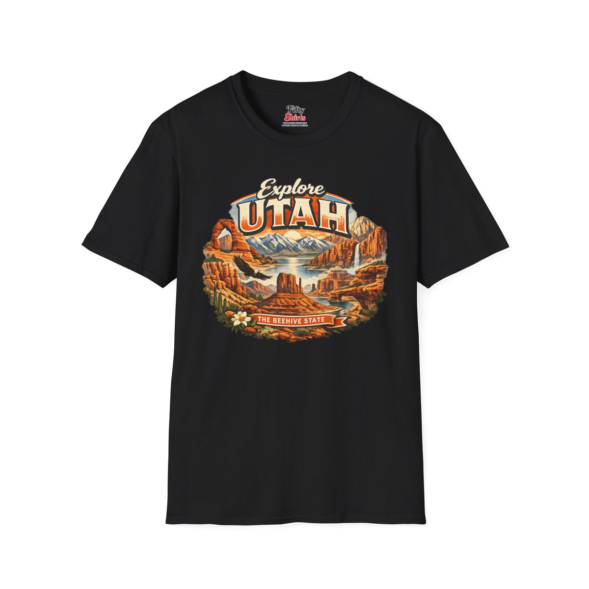 Explore Utah Unisex Softstyle T Shirt State Pride Graphic Tee Collections FS03