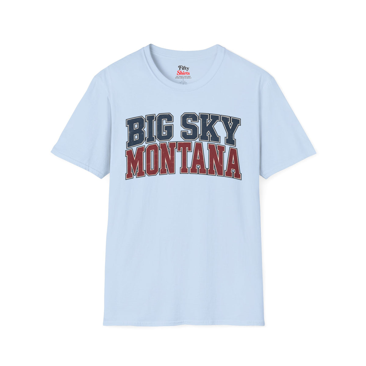 Big Sky Montana Unisex Softstyle T Shirt State Name Graphic Tee