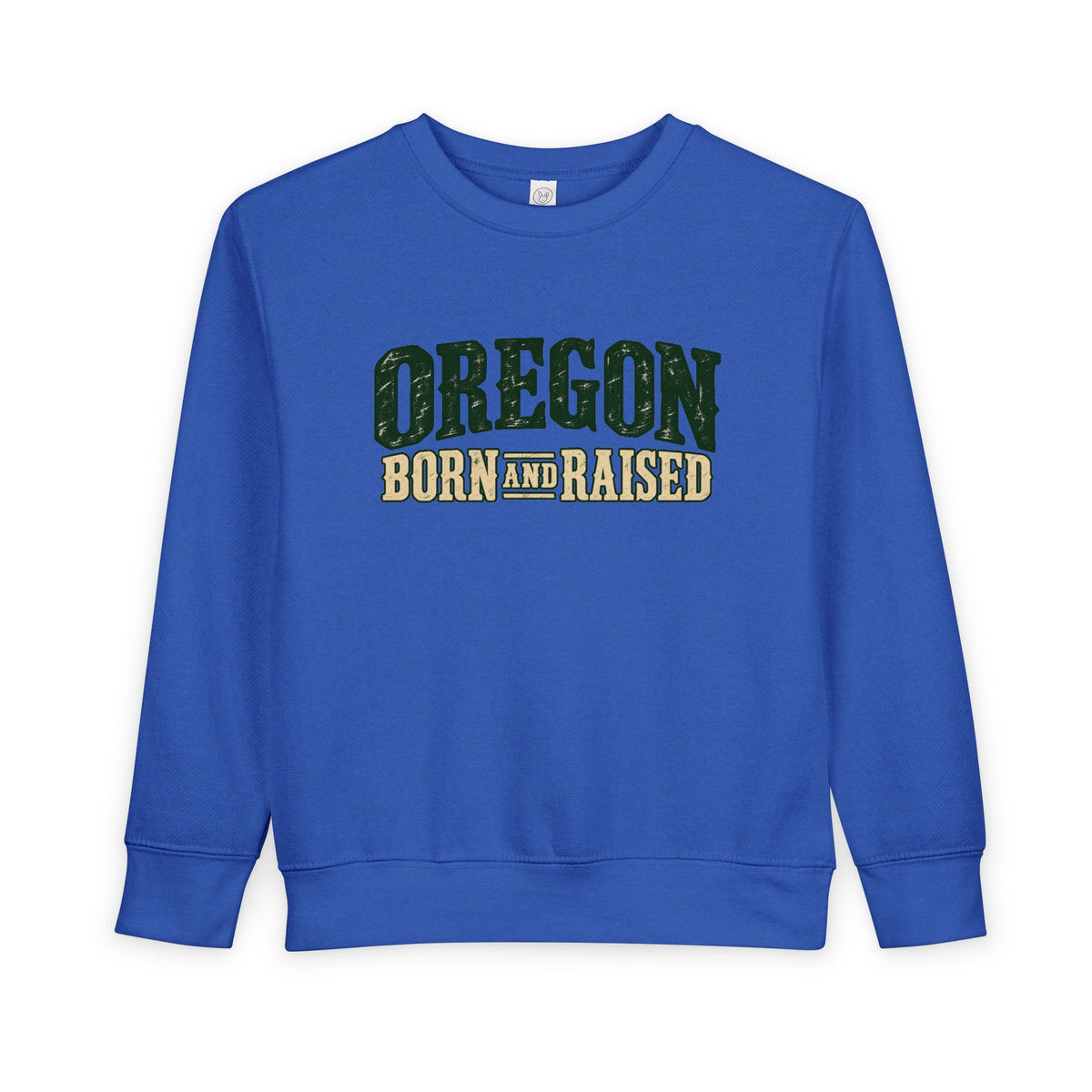 Oregon Born and Raised Rustic Pacific Northwest Unisex Toddler Sweatshirt