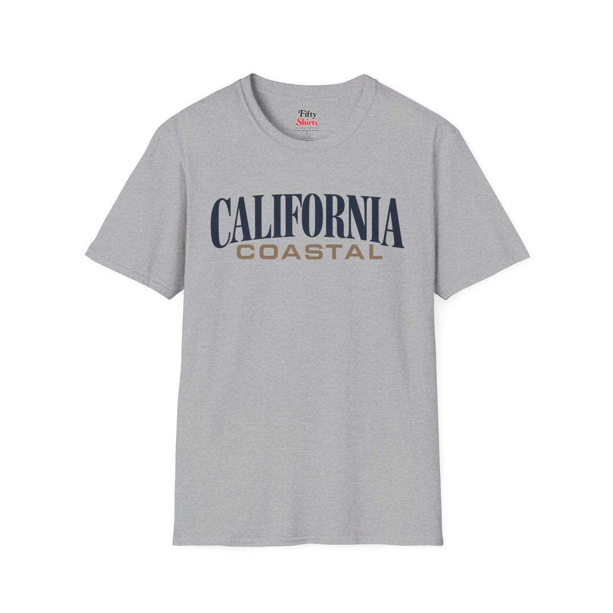 California Coastal Unisex Softstyle T Shirt State Name Graphic Tee