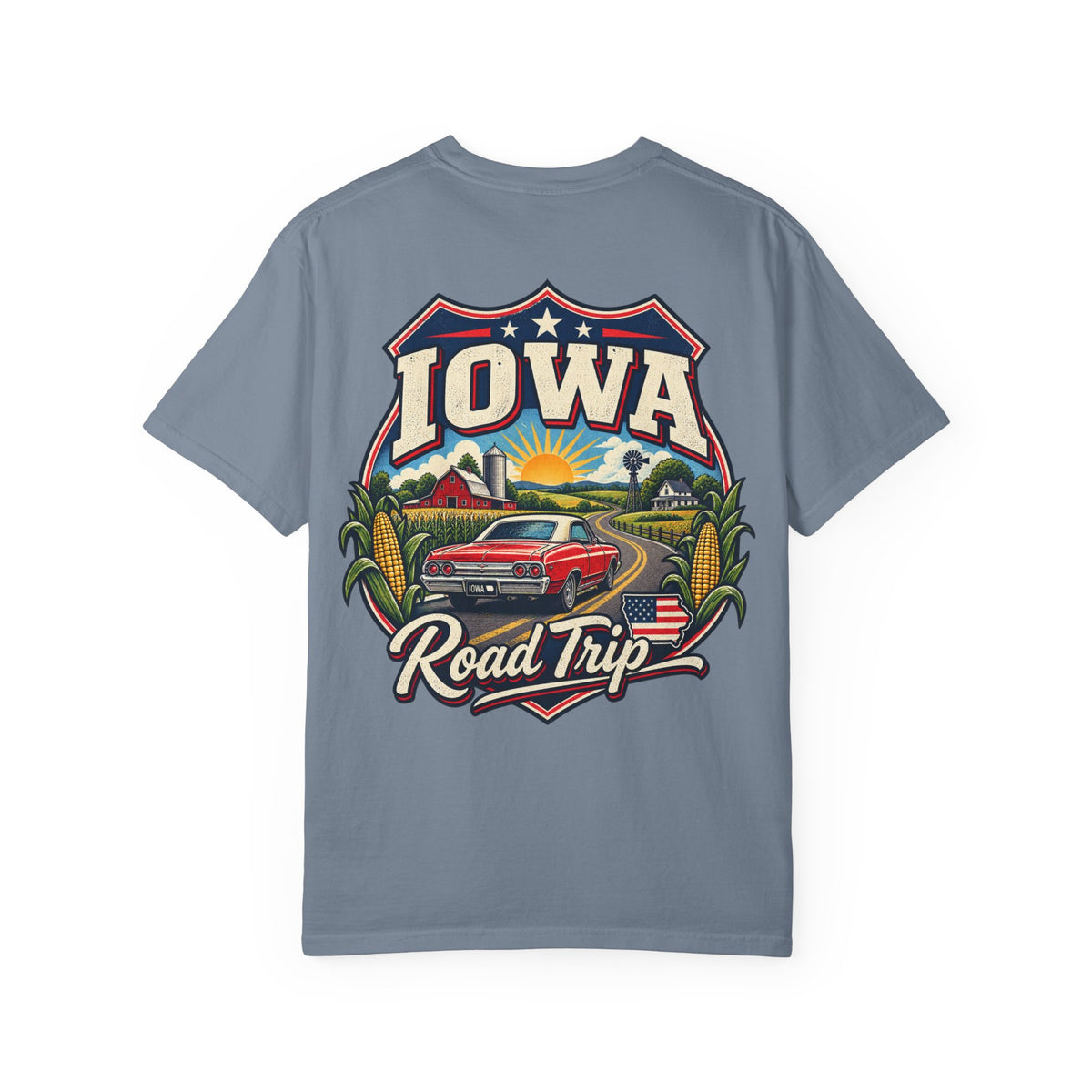 Iowa Road Trip Unisex Comfort Color 1717 Streetwear Graphic Tee