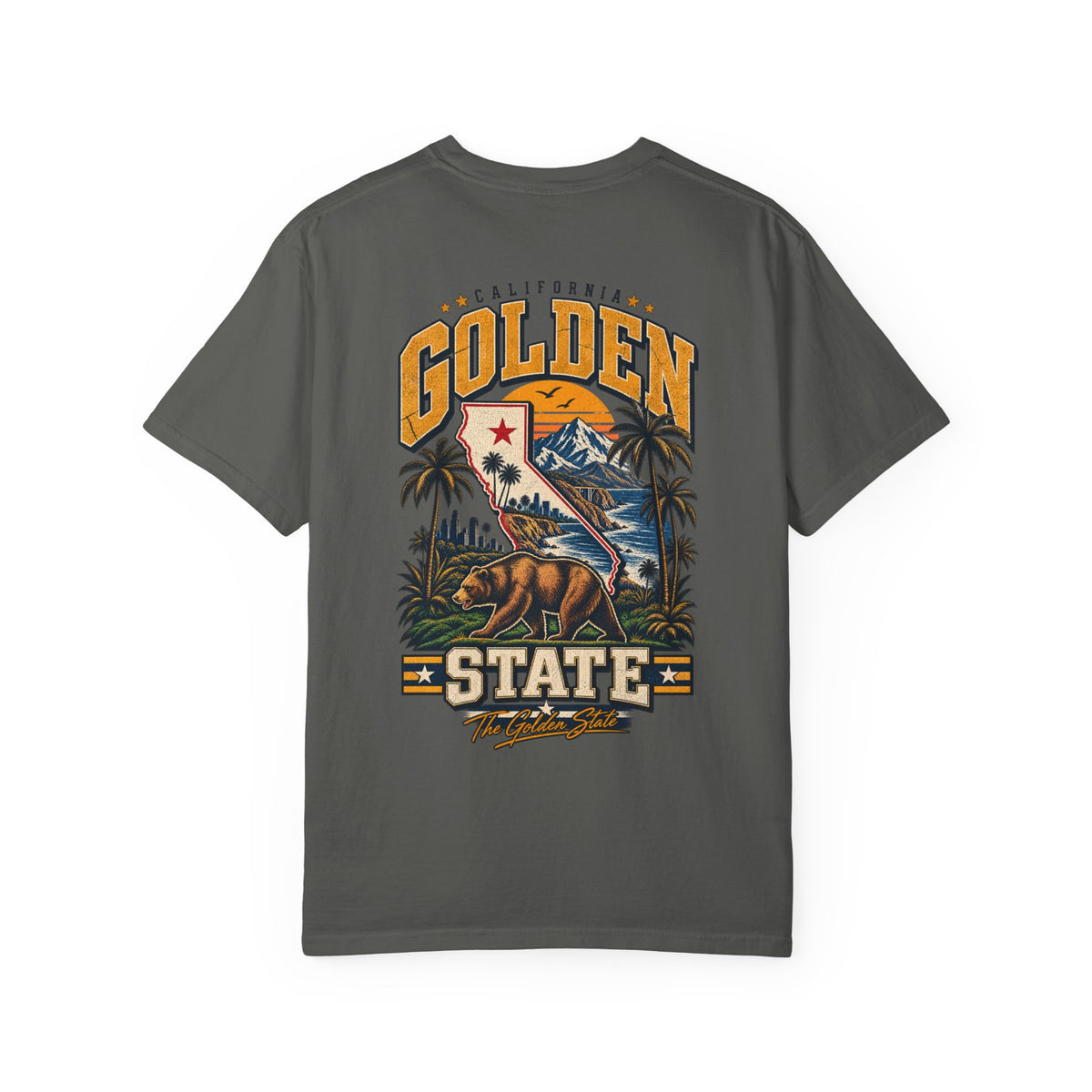 California Golden State Streetwear Unisex Comfort Color 1717 Streetwear Graphic Tee