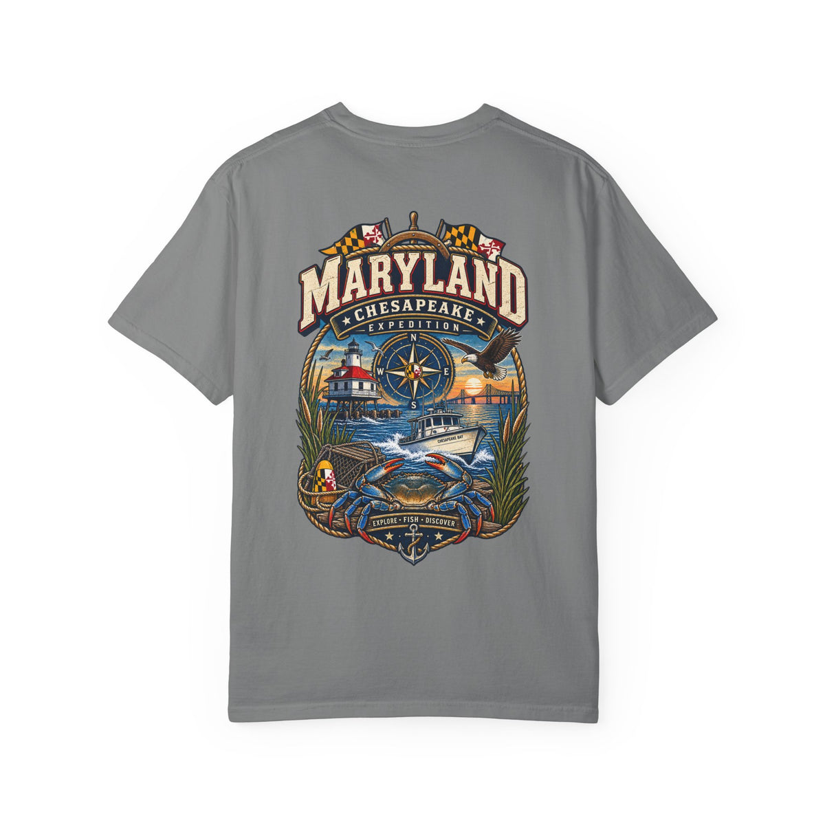 Maryland Bay Expedition Unisex Comfort Color 1717 Streetwear Graphic Tee