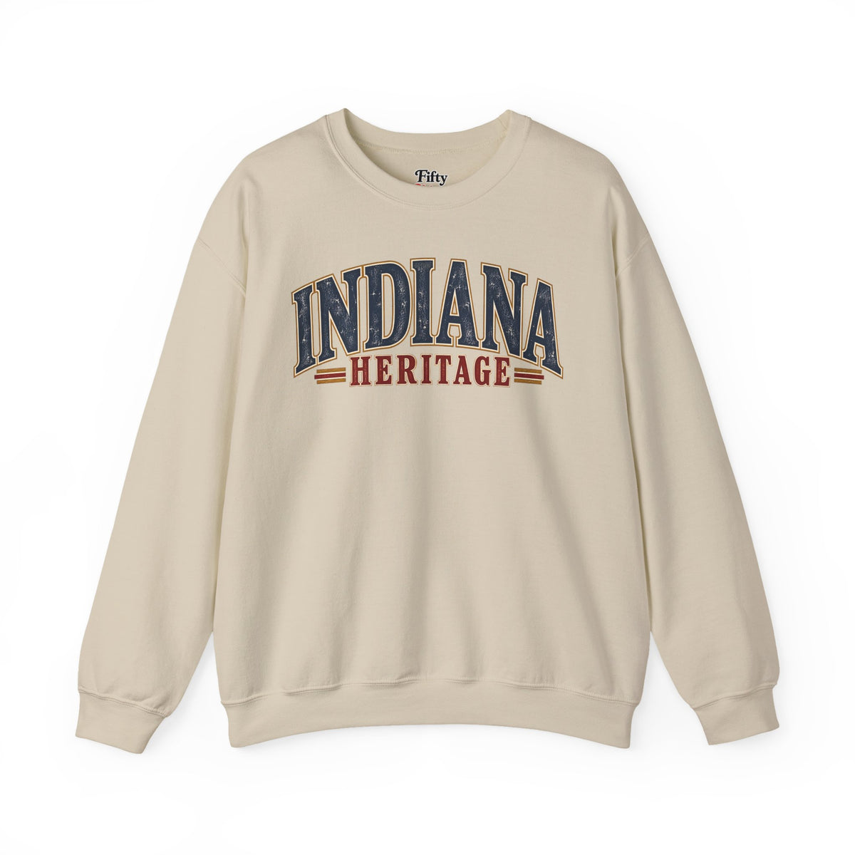 Indiana Heritage Unisex Crewneck Sweatshirt State Name Graphic