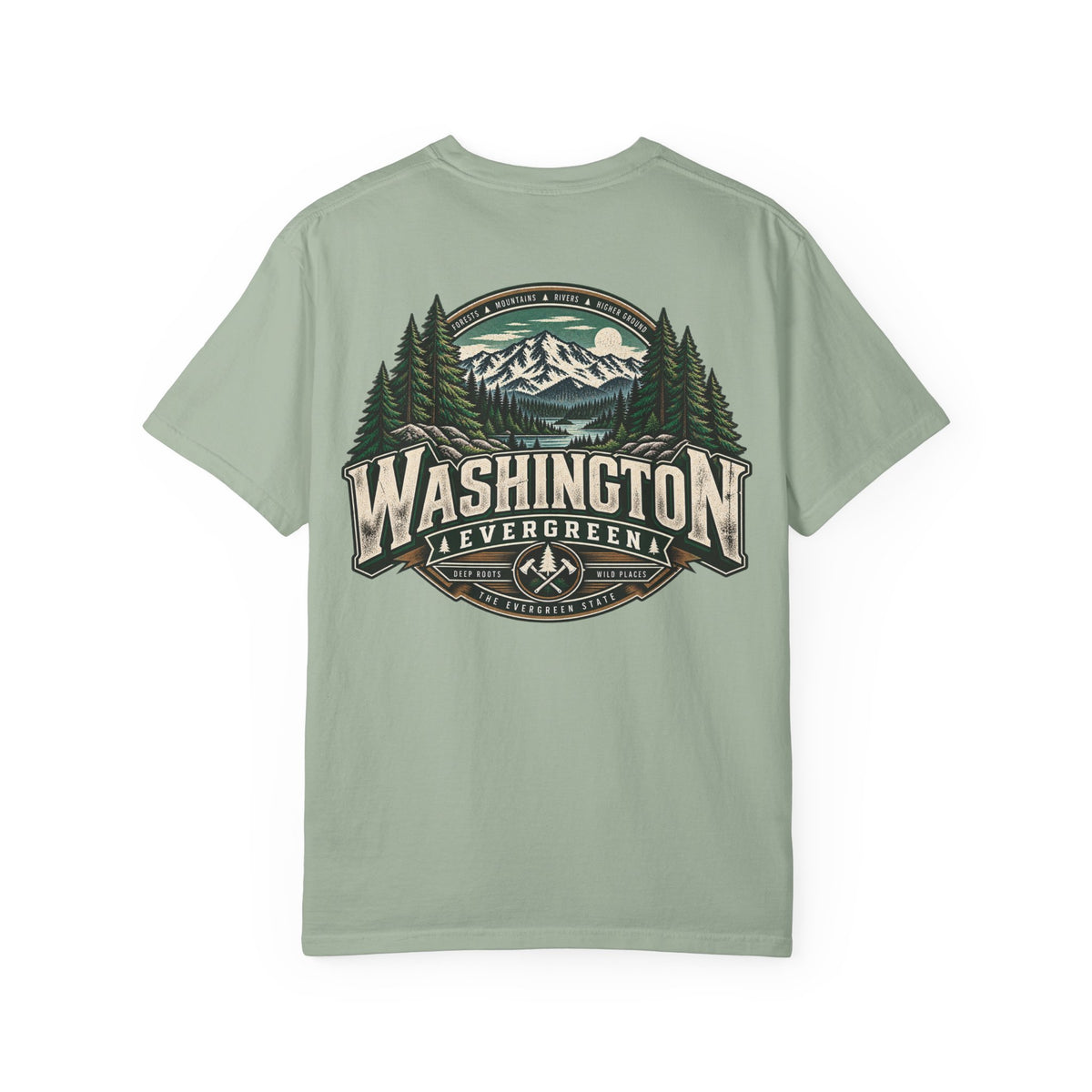Washington Evergreen Unisex Comfort Color 1717 Streetwear Graphic Tee