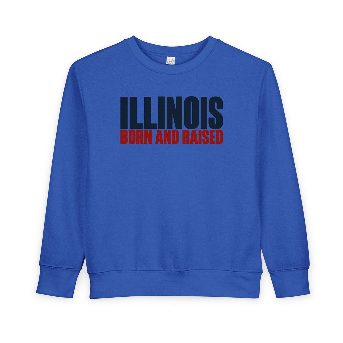 Illinois Born and Raised Modern Midwest Streetwear Unisex Toddler Sweatshirt