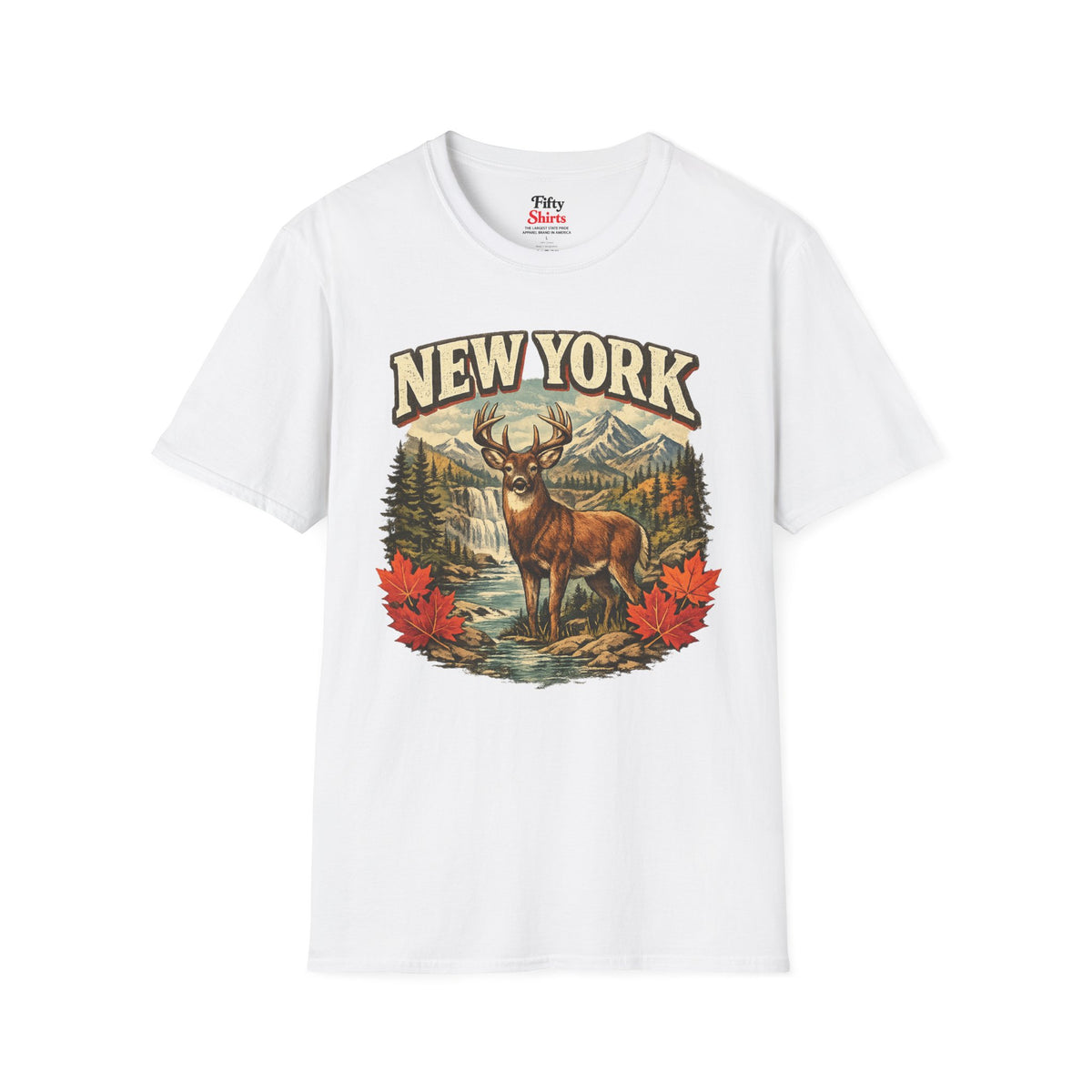 New York Wildlife Unisex Softstyle T Shirt State Pride Graphic Tee Collections FS03