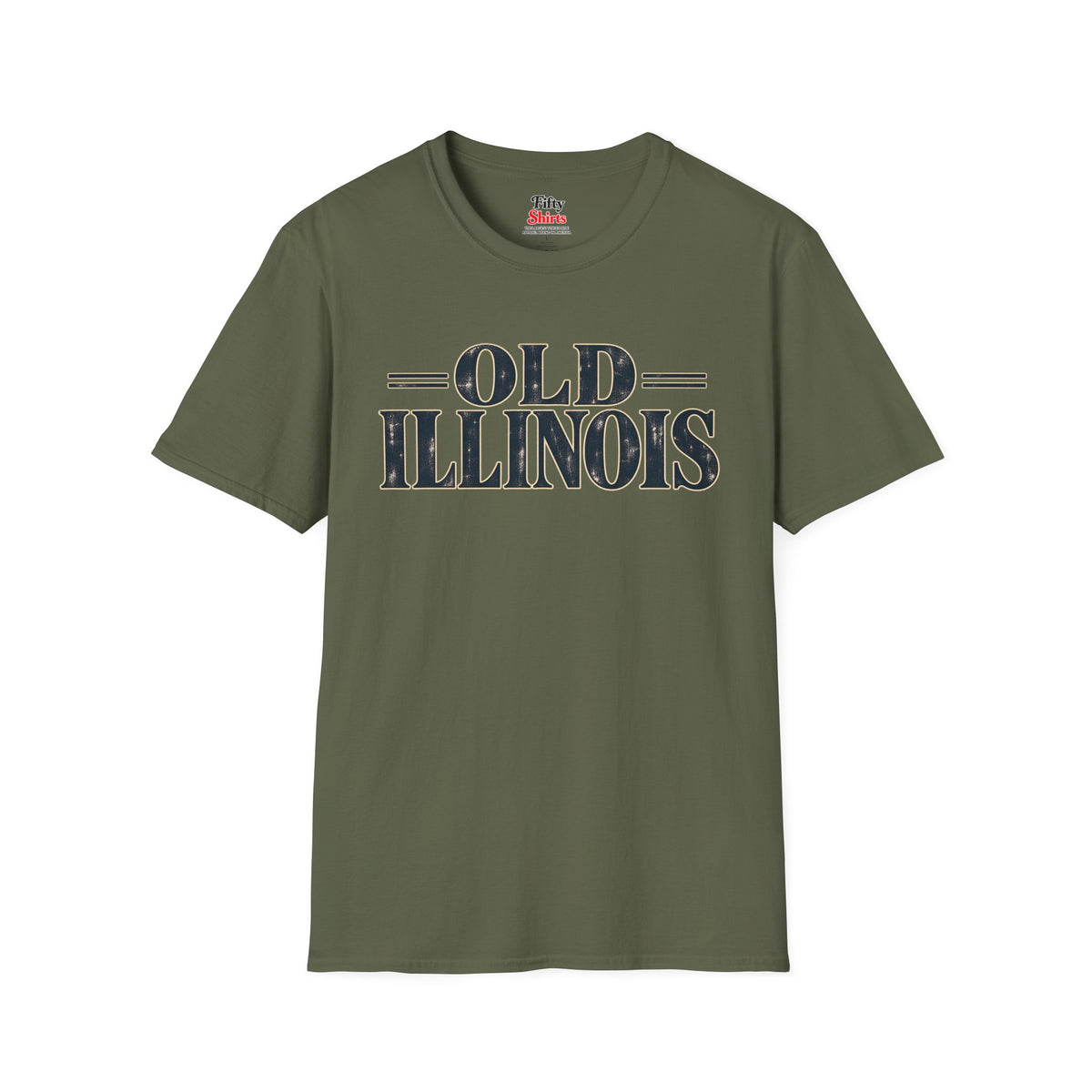 Old Illinois Unisex Softstyle T Shirt State Name Graphic Tee