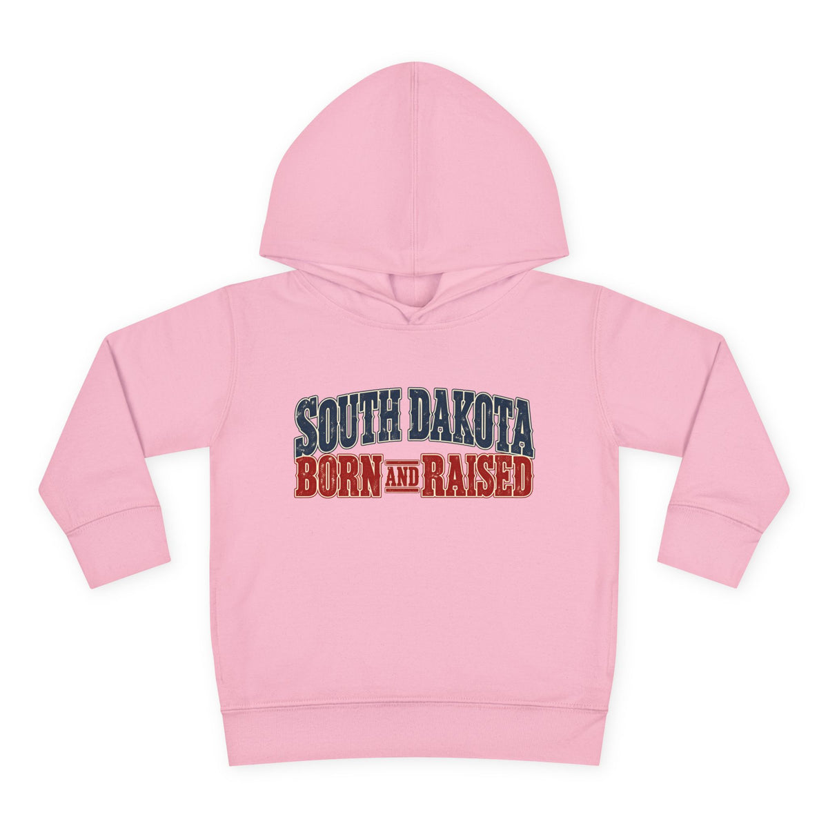 South Dakota Born and Raised Old-School Souvenir Unisex Toddler Pullover Fleece Hoodie
