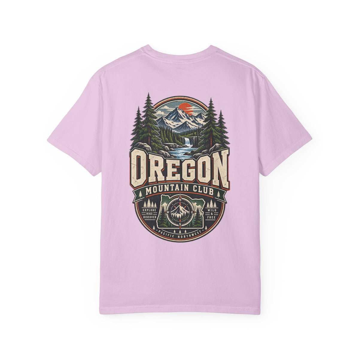 Oregon Mountain Club Unisex Comfort Color 1717 Streetwear Graphic Tee