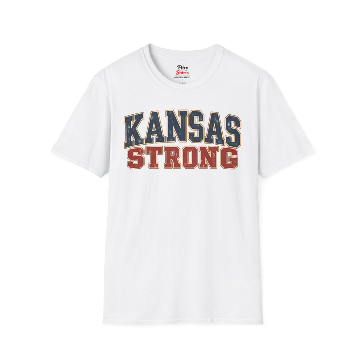 Kansas Strong Unisex Softstyle T Shirt State Name Graphic Tee