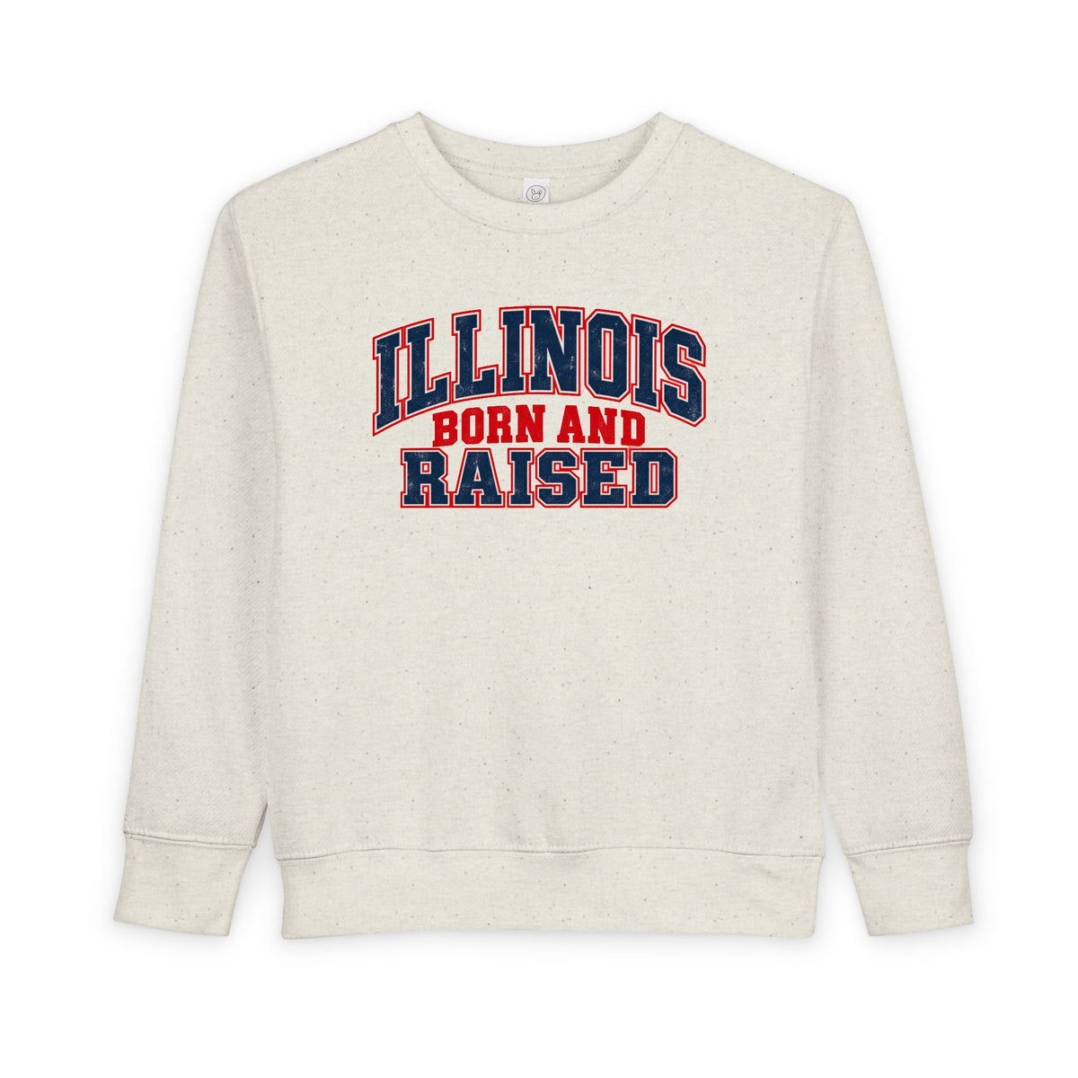 Illinois Born and Raised Vintage Collegiate Unisex Toddler Sweatshirt