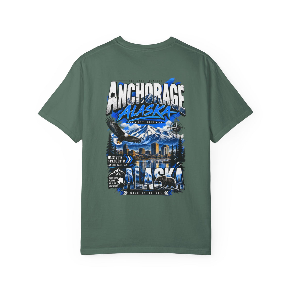 Anchorage Alaska Streetwear Unisex Comfort Color 1717 Streetwear Graphic Tee