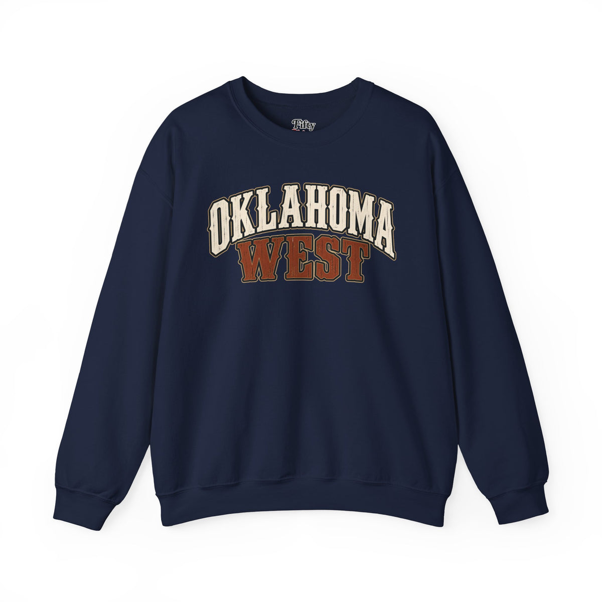 Oklahoma West Unisex Crewneck Sweatshirt State Name Graphic