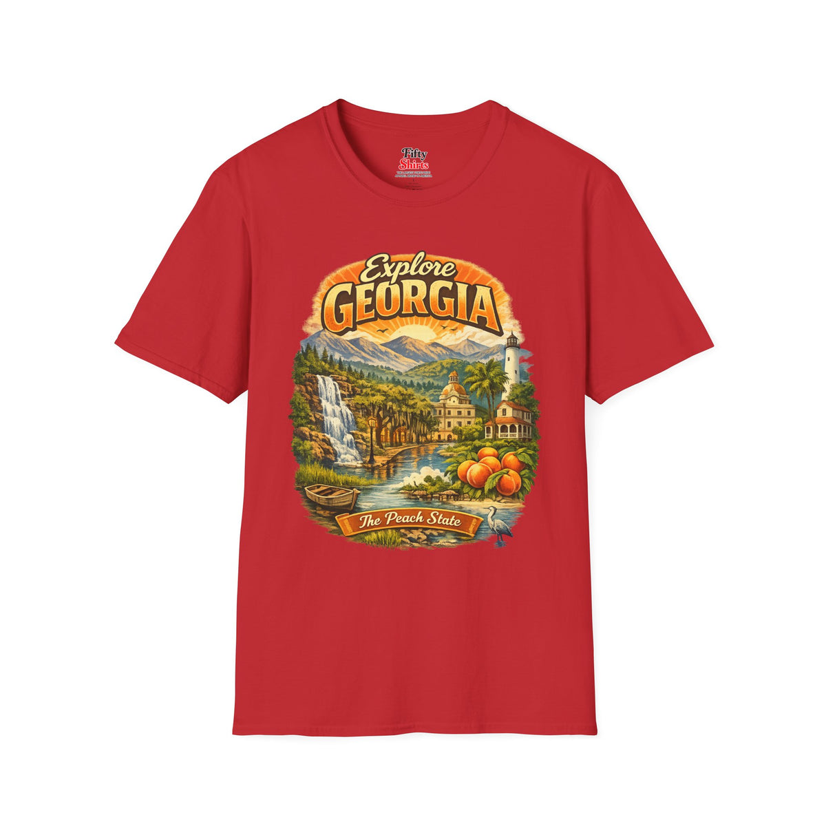 Explore Georgia Unisex Softstyle T Shirt State Pride Graphic Tee Collections FS03
