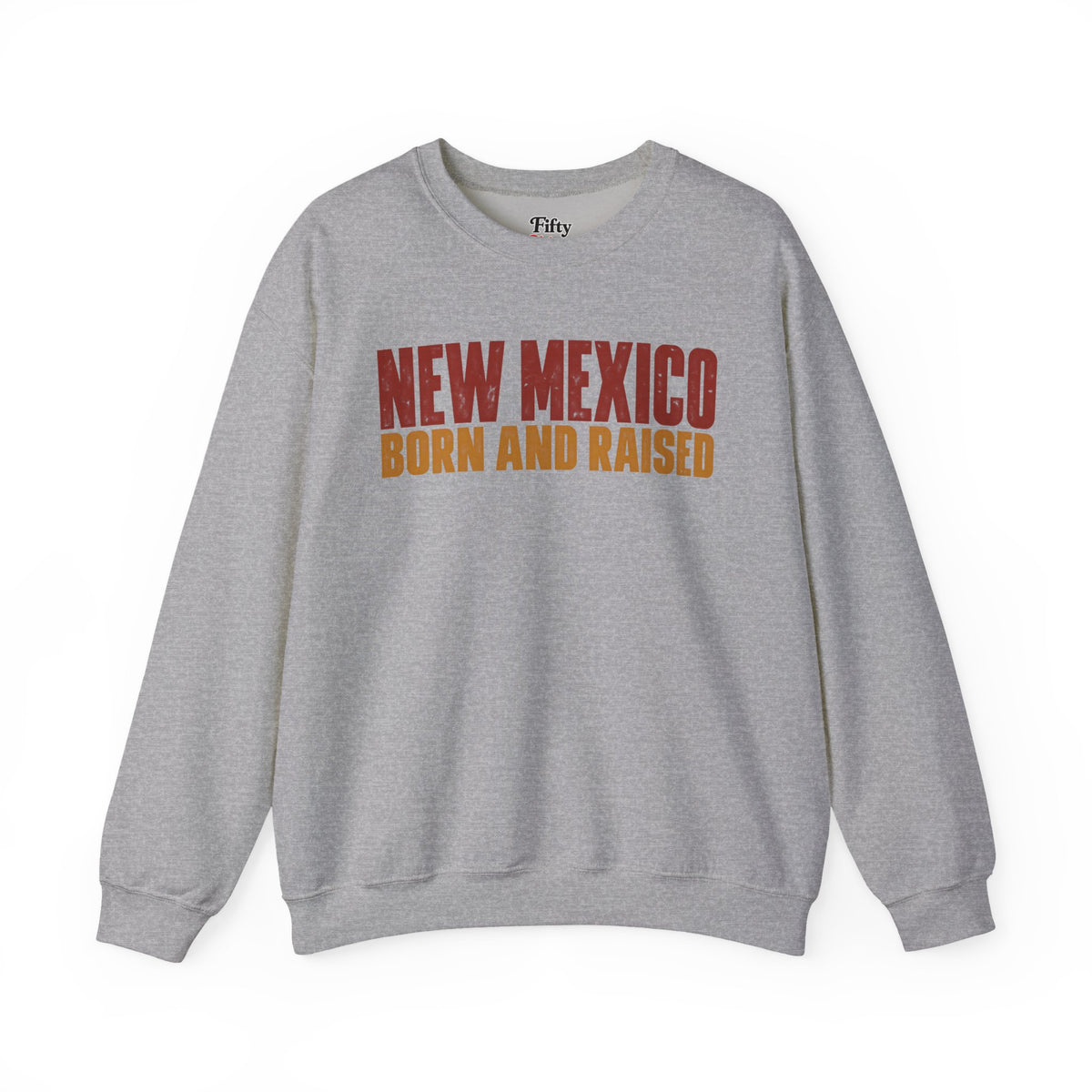 New Mexico Born and Raised Minimal Vintage Unisex Sweatshirt Graphic