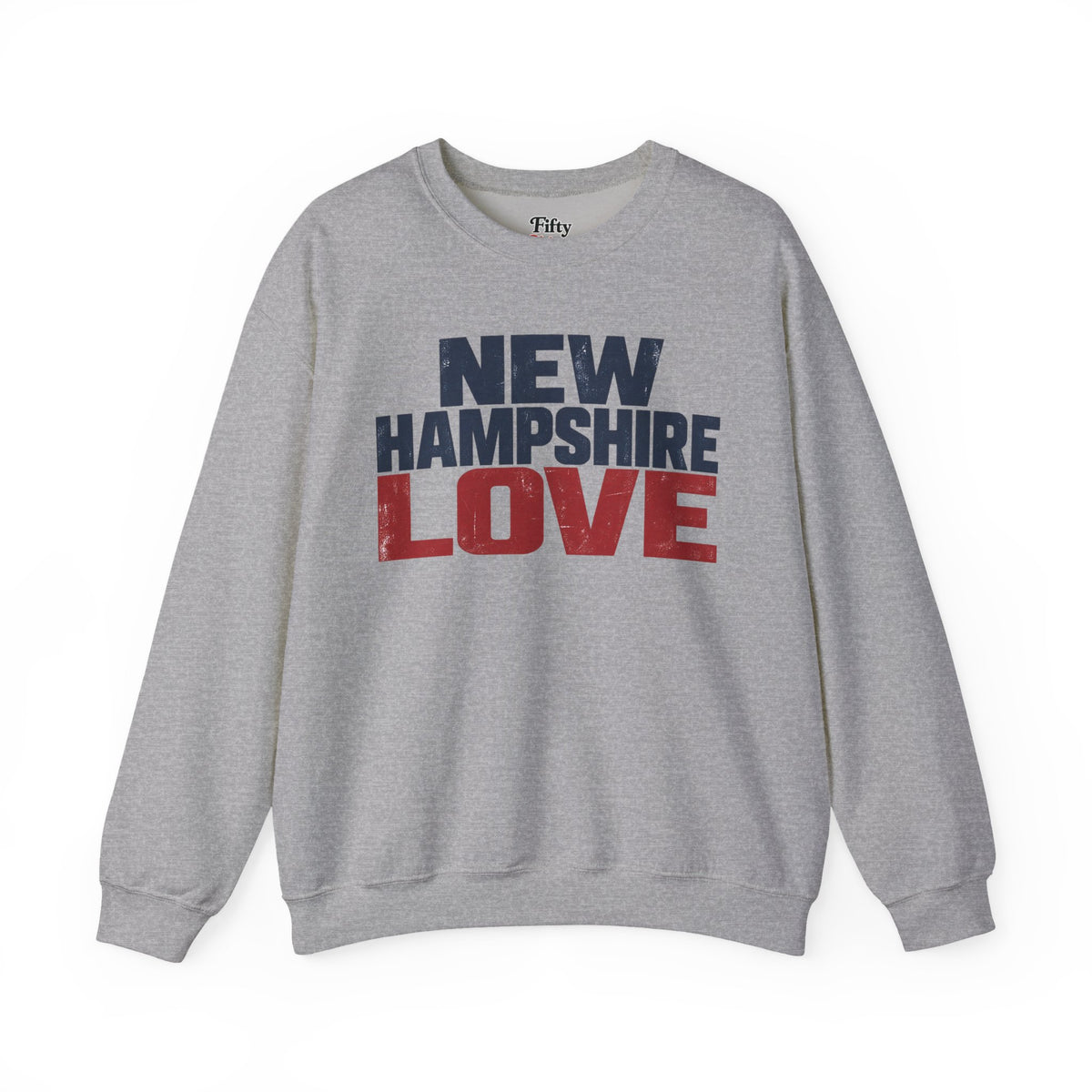 New Hampshire Love Unisex Crewneck Sweatshirt State Name Graphic