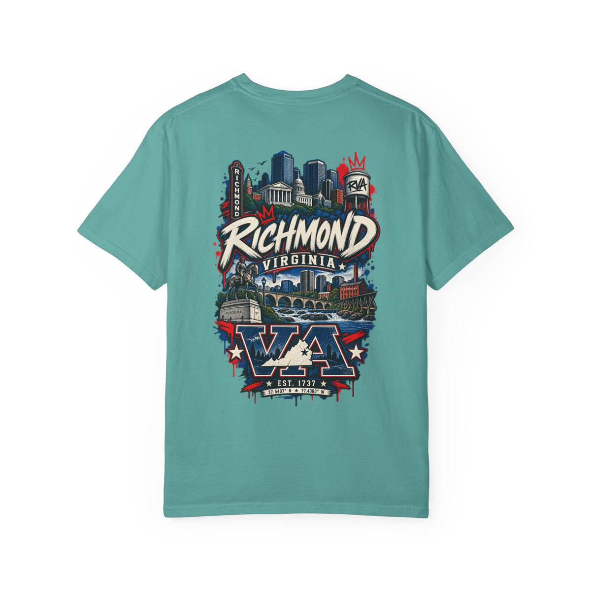 Richmond Virginia Unisex Comfort Color 1717 Streetwear Graphic Tee
