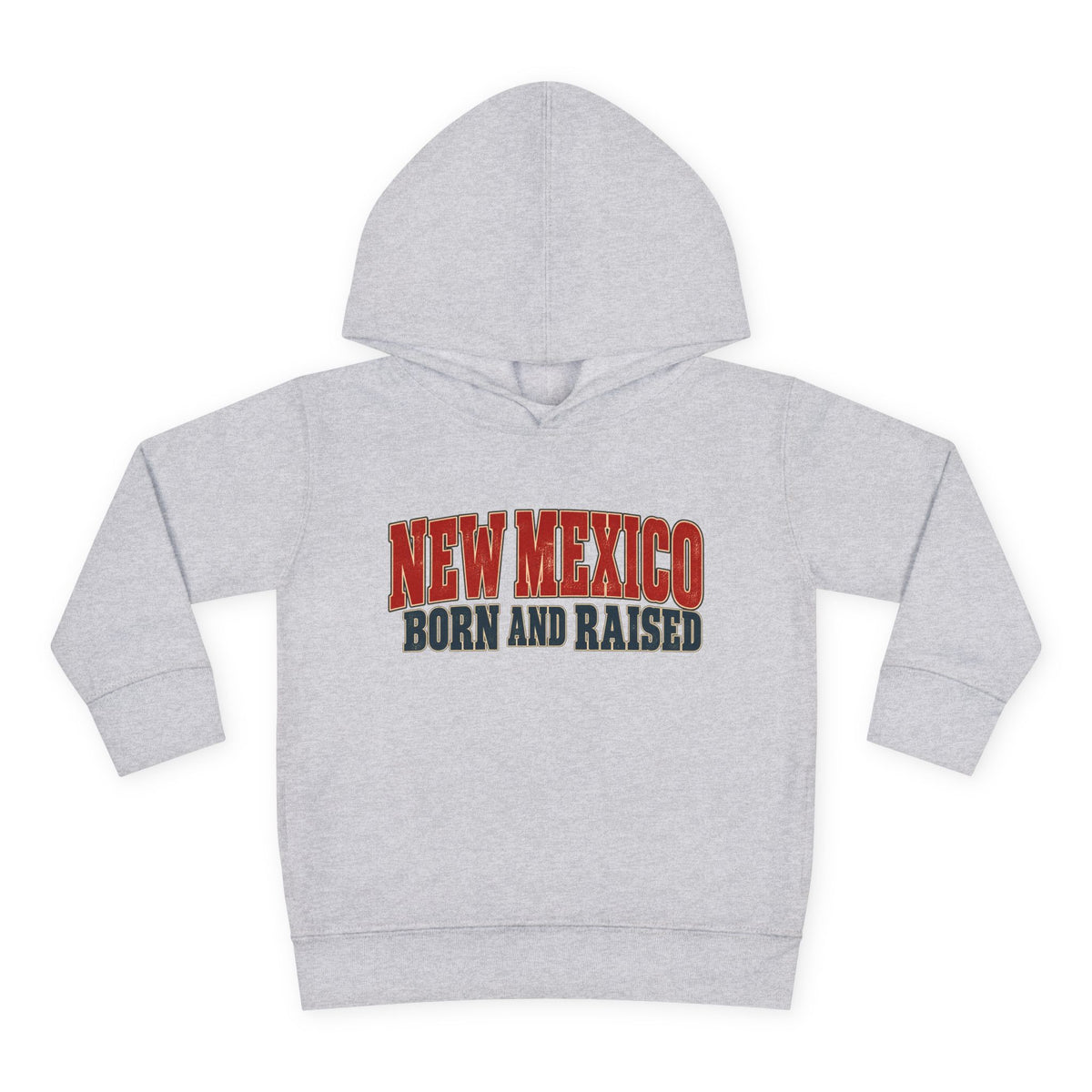 New Mexico Born and Raised Vintage Americana Unisex Toddler Pullover Fleece Hoodie