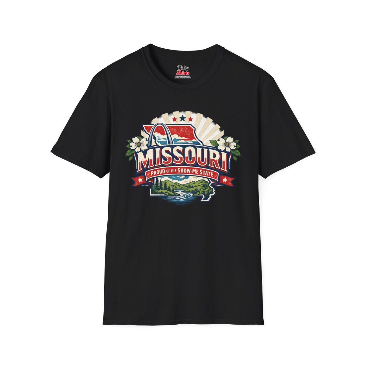 Missouri State Pride Unisex Softstyle T Shirt State Pride Graphic Tee Collections FS03