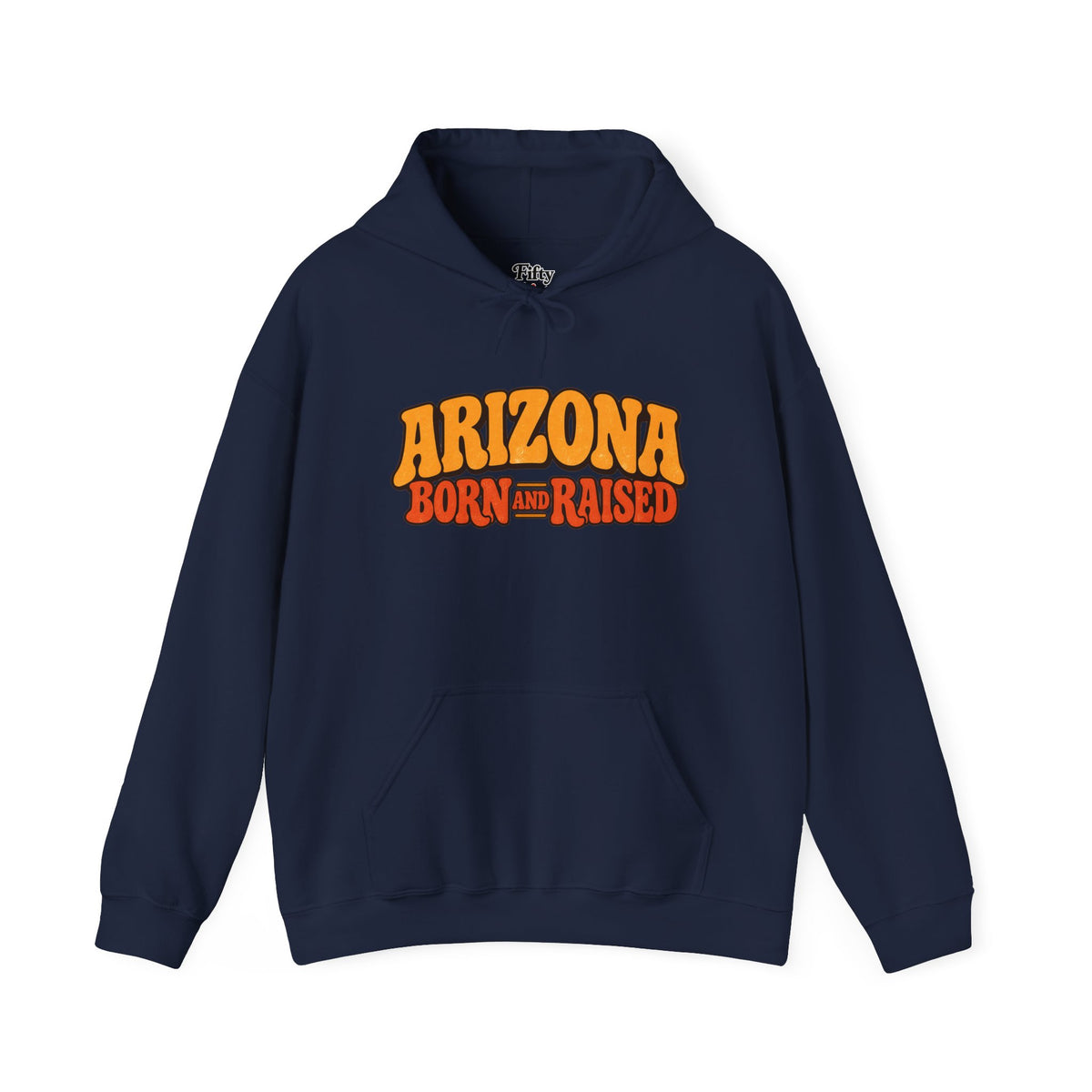 Arizona Born and Raised Retro 1970s Southwest Unisex Hoodie Graphic
