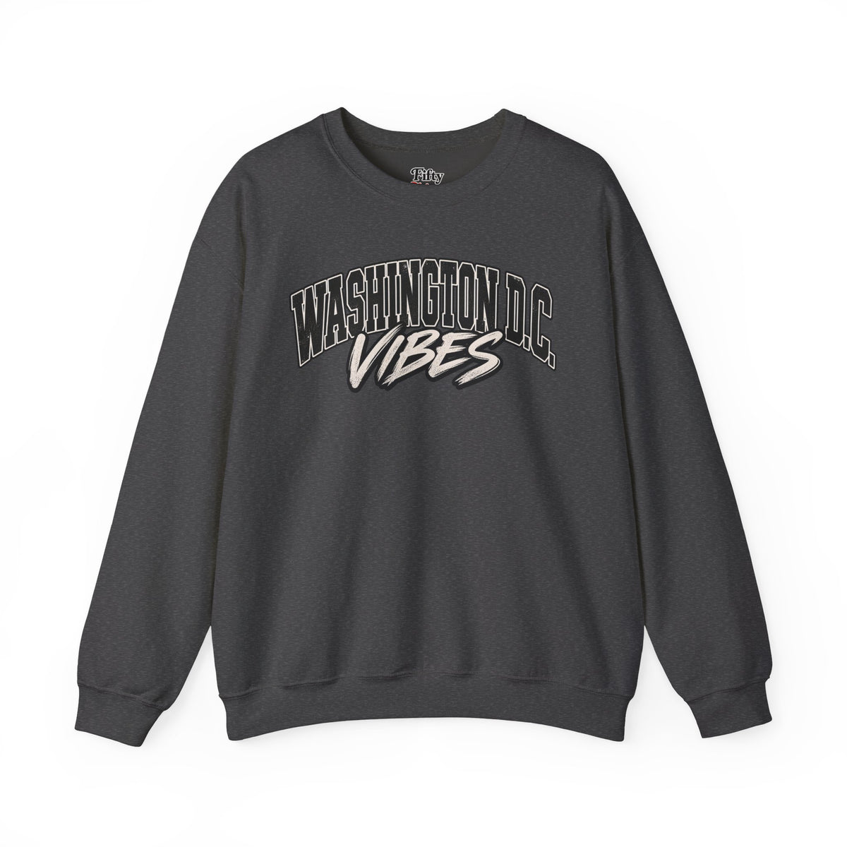 Washington DC Vibes Unisex Crewneck Sweatshirt State Name Graphic