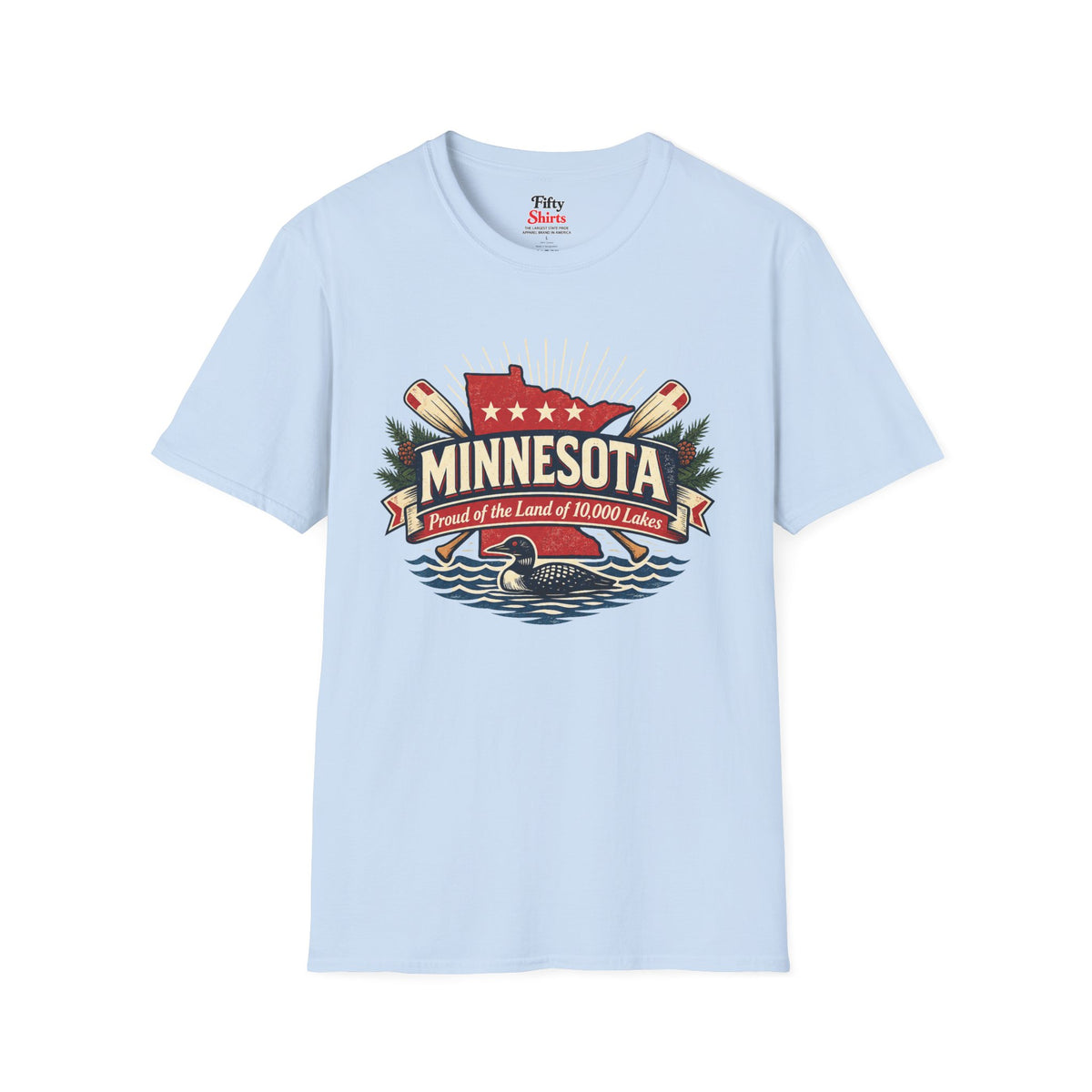 Minnesota State Pride Unisex Softstyle T Shirt State Pride Graphic Tee Collections FS03