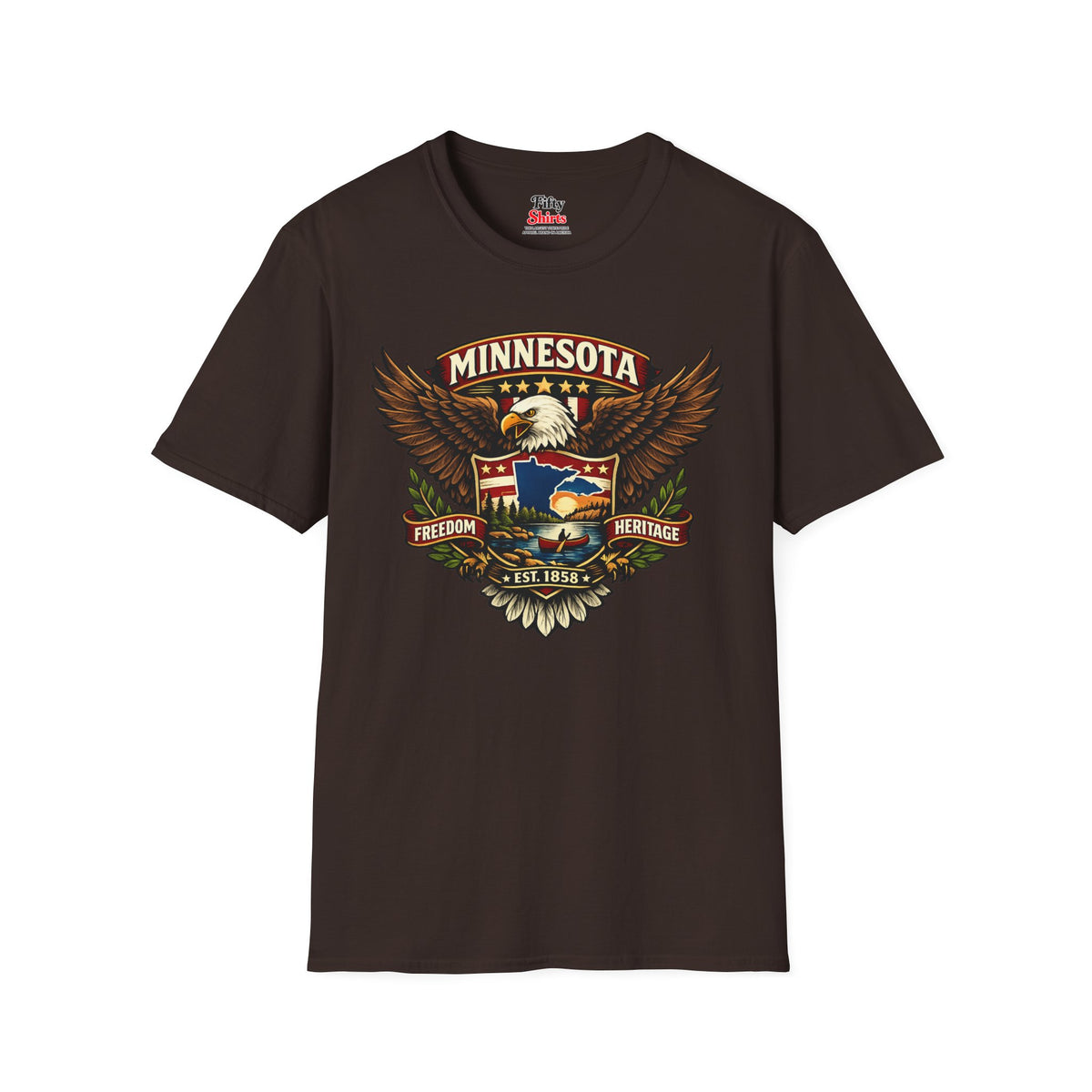Minnesota Americana Eagle Unisex Softstyle T Shirt State Pride Graphic Tee Collections FS03